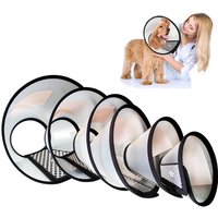 Clear PVC Elizabethan Collars for Dogs, Anti-Bite/Lick Wound Healing Recovery Pet Cone Collar for Small Medium Large Dogs