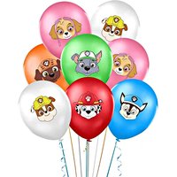 10pcs Paw Patrol Solid Color Latex Balloon Cartoon Chase Skye Balloon Children's Birthday Party Balloon Decorations