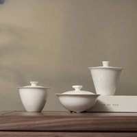Grass Ash Mini Gaiwan Japanese Tea Tureen Household Tea Bowl With Lid Kit Tea Brewing Cover Bowl Tableware Supplies Ornaments