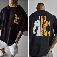 Summer Men's Fitness Pattern Printed Men's TShirt Breathable Streetwear Oversized Loose Casual Trendy Crew Neck Short Sleeve