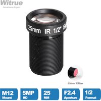 Witrue Action Camera Lens 5 Mega Pixel 25mm with 650nm IR filter M12 1/2" For EKEN SJCAM Xiaomi Yi Gopro Hero Sport Cameras