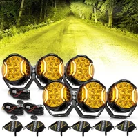 AUXBEAM 4/6Pcs 5 Inch 172W LED Light Pods Double Side Shooter Lighting with Amber DRL with DT Wiring Harness V-ULTRA Series