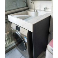 Y Small unit laundry cabinet combination, integrated basin combination, drum washing machine, companion washing pool slot, angle