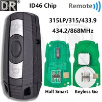 DR Great ID46 Chip 315/433.9/434/868MHz CAS3 System Car Remote Key do BMW E60 E61 E70 E71 E87 E90 X5 X6 Z4 1 3 5 7 Series