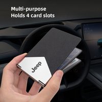 Jeep Auto Metal Driver License Cover Credit Card Holder For Jeep Gladiator Grand Cherokee Compass Liberty Rubicon XJ Trail Hawk