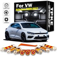 TPKE 11Pcs For VW Volkswagen Scirocco R 2009 2012 2013 2014 2015 2016 2017 LED Interior Map Dome Light Trunk Footwell Bulb Kit
