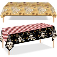 Pirate Party Tablecloth Treasure Map Tablecover Plastic Disposable Table Covers Pirate Nautical Theme Birthday Party Decoration