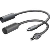 Starlink Mini Type C to DC / DC Extension Cable 17CM Waterproof Power Hole Extender Compatible with Starlink Mini Pipe Adapter