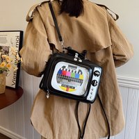 Novelty Tv Shape Ita Bag Retro Women Shoulder Bag Design Cute Girls' Ulzzang Backpack with Inserts Gilrs Crossbody Bag Japanese