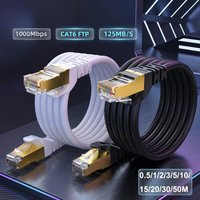 Cat6 FTP RJ45 Ethernet Cable 0.5-50M Gigabit LAN Network Cord High Speed Internet Wire for Router PS5 Gaming Console Accessories