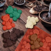 Bear Fondant Chocolate Molds Silicone Animal Mold for DIY Fondant,Dessert Baking,Jello,Candy,Cake Baking Decorating,Ice Cube