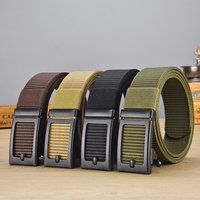 Ratchet Belt for Men Work Casual,1 3/8inch Wide Quick Release Automatic Slide Buckle Nylon Webbing Waist Belt,Gifts for Dad