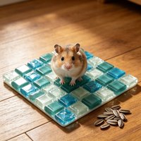 Pet Cooling Mat Crystal Ice Pad Aluminum Plate Breathable Summer Heat Dissipation Bed For Hamster Rabbit And Golden Bear