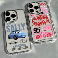 Cars L-Lightning M-McQueen Phone Case For iPhone 17e 17 16e 16 15 14 13 12 11 mini Pro Max X XR XSMAX Air Plus Transparent
