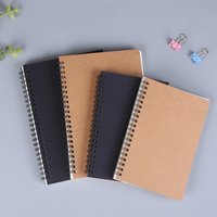 Book Retro Spiral Coil Kraft Paper Notebook Sketchbook Painting Diary School Stationery Office Accessories Journaling Planner