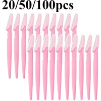 Wholesale Blade Portable Eyebrow Trimmer 5-100PCS Shaver Face Razor Eye Brow Epilation Hair Removal Cutters Safety Razor
