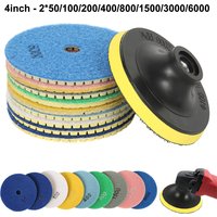10 stücke 4 Zoll Diamant Polier pads Kit nass trocken Schleifen Polierer Pads Scheibe für Granit Stein Beton Marmor Boden Schleif werkzeug