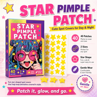 40PCS Yellow Star Hydrocolloid Acne Patches Cute Pimple Stickers Blemish Cover Spot Patch Ultra Thin Day Night Skin Care