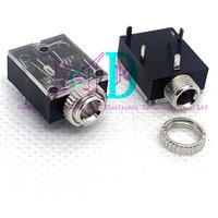 10Pcs PJ324M 5Pin 3.5mm Jack Stereo Audio Female PCB Panel Mount Connector With Nut PJ-324M 3.5MM Headphone Socket Adapter