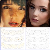 6pcs Freckle Tattoo Stickers Gold Silver Metallic Temporary Tattoo Stickers For Women Glitter Face Decals for Music Festival