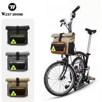 WEST BIKING Folding Bicycle Front Bag 2 in 1 Multifunctional Bike Handlebar Bag 3.3+0.6L Large Capacity Tool Storage Cycling Bag