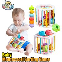 Colorful Shape Blocks Baby Learning Educational Toys Activity Cube Sensory Sorting Game For Children Bebe Birth Inny 0 12 Months