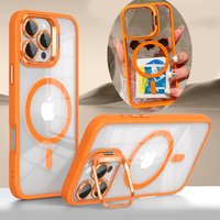 Camera Metal Bracket Case For iPhone 17 16 15 14 13 12 11 Pro Max Plus For Magsafe Magnetic Lens Glass Film Phone Holder Cover