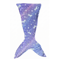 Wearable Mermaid Tail Blanket Glow In The Dark Soft Fleece Flannel Cozy For Girls Cosplay Costume Halloween