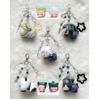 JJK anime doll keychain, made of PVC, featuring adorable Y2K character models, a must-have accessory for JJK fans.