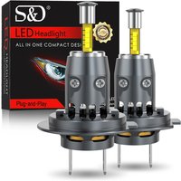 30000LM H7 LED Car Headlight Bulb Canbus Led Light for Wireless With Fan CSP 4 sides Auto Mini H7 Bulbs Fog Lights 6500K 12V