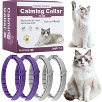 4Pcs Cat Calming Collar Relieve Anxiety Dog Pheromone Collar Waterproof Adjustable Pet Collars Lasting Natural Calm Relax Collar