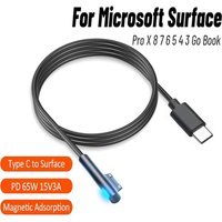 USB-C Type-C Fast Charging Adapter Cable for Microsoft Surface Pro 8 7 3 4 5 6 Tablet 15V 3A PD Power Supply Charger Cord
