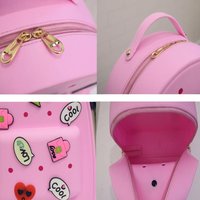 Cartoon Adjustable Straps Silicone Backpack Zippered Waterproof Schoolbags Durable Soft Kindergarten Knapsack Ladies