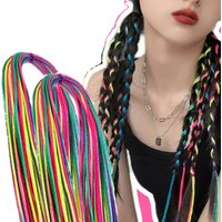 30pcs Colorful Hair Braids for Girls, 90CM Braiding Strands, DIY Ponytail Braids for Girls, Stylish Hair Accessories for Women