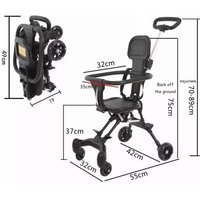 Travel Stroller with Canopy Multipurpose Portable Folding Baby Pushchair Foldable Stroller for Park Camping Trip Airplane