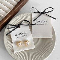 Custom Logo 6x17cm Jewelry Holder Earrings Display Label Tag Cotton Cloth Fabric Card Packaging Jewellery Bag Box Accessories