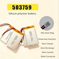 503759 Battery 3.7V 1200mAh Polymer Lithium Batteries Lipo for Blue Tooth Headset Audio Stereo GPS Navigator Bluetooth Speaker