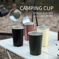 Desert Fox Outdoor Camping Wasser Tasse Edelstahl Kaffee Tasse Kleine Wein Tasse Tee Trinken Tasse Camping Tragbare 350ML breiten Mund S