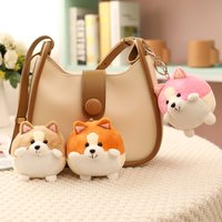Kawaii Corgi Dog Plush Pendant Plush Toy Bag Accessories Keychain Pendant Bag Car Puppy Pendant Backpack Phone Plush Keyrings