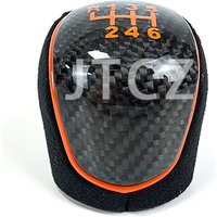 For Ford Focus MK3 RS ST Sport carbon fiber suede leather gear Shift Knob lever customized Car accessories Interior Parts