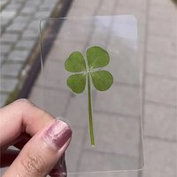 12pcs Lucky Four-Leaf Clover Card Set, Transparent Irish Style Bookmark, Party Favor Small Gift for Birthdays & Weddings