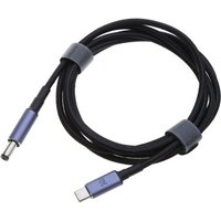 Type C Male Input to DC5.5mm x 2.5mm 5.5mm x 2.1mm Male Power Charging Cable for Laptop Notebook 28V 5A 140W