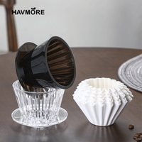 Heat-resistant Coffee Dripper 1-2Cups Crystal Eye Pour Over Coffee Dripper