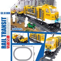 Rail transit series high-speed train steam train building blocks toy small particle model