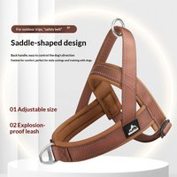 Dog nylon material harness breathable medium and large dog explosion-proof adjustable anti-breakout pet dog accessories