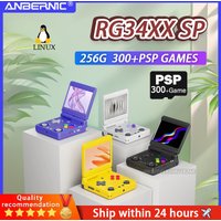 Anbernic RG34XXSP Flip Collapsible Handheld Game Console Linux 64-bit 3.4inch IPS Screen WIFI Retro Video Gaming Player PSPGame