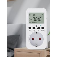 AliExpress JUANJUAN Cycle Programmable Digital Timer Outlet Switch Multifunctional Digital Timer Socket 120V-60Hz 15A with UK/US/FR/EU Plug