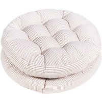 Inyahome Outdoor Round Square Chair Cushion Farmhouse Patio Cushion Premium Comfortable Thick Fill Tufted Floor Wicker Seat Pads