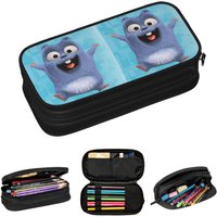 Cute Grizzy And The Lemmings Cartoon Pencil Cases for Students Gifts Pen Box Pencil Bag Large Storage Pencil Pouch