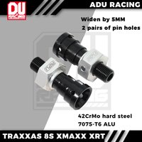 ADU RACING 7075-T6 ALU 24mm wheel hub 42CrMo hard steel Stub Axle widen 5mm for TRAXXAS 8S X-MAXX XRT